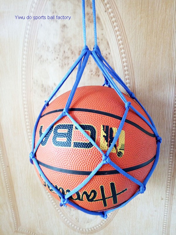 Nylon Net Bag Basketball Football Volleyball Ball Carrier Soccer Net Pocket LR 